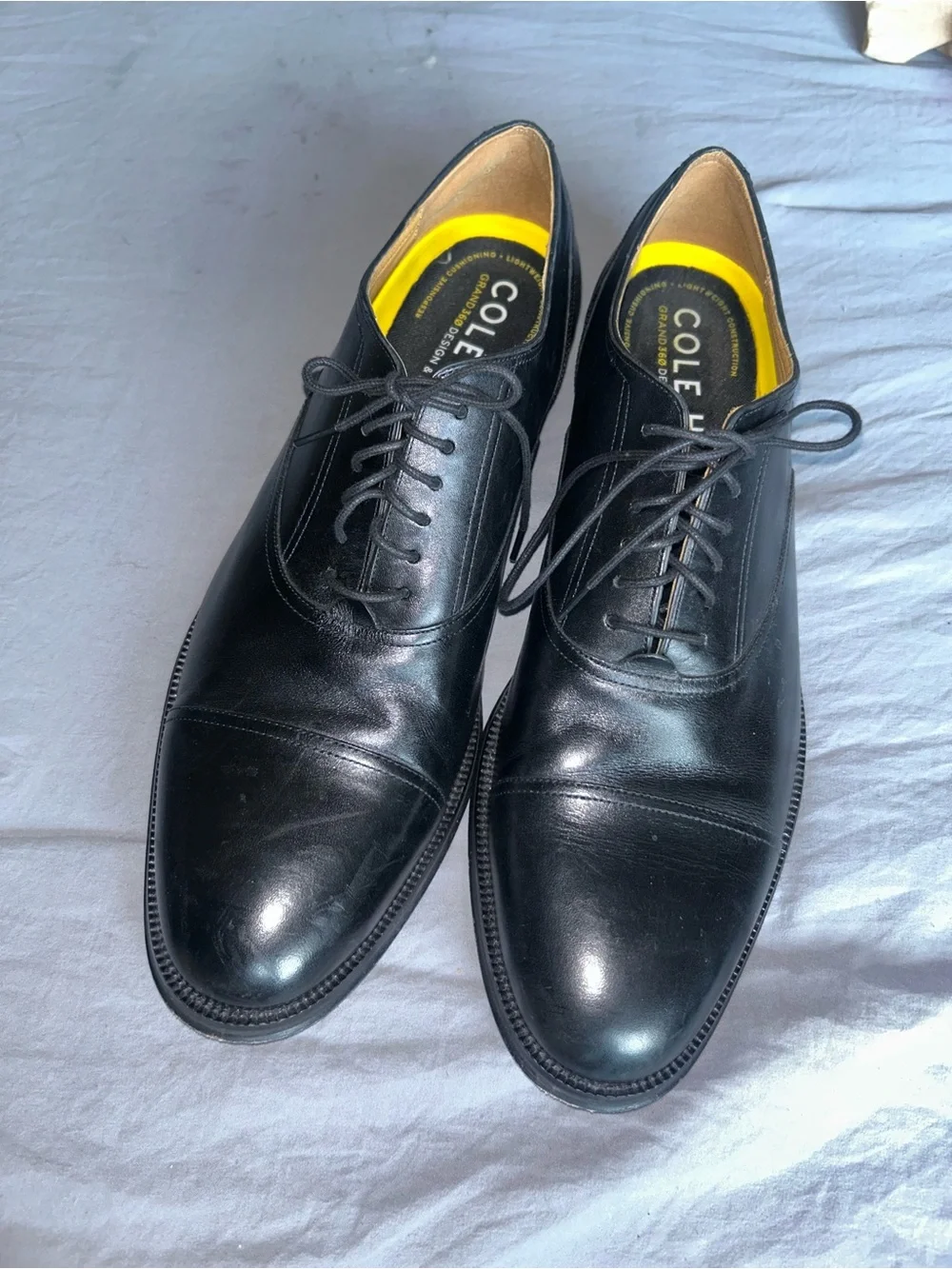 Cole Haan Men’s Black Leather Cap-Toe Oxford - Sz 13